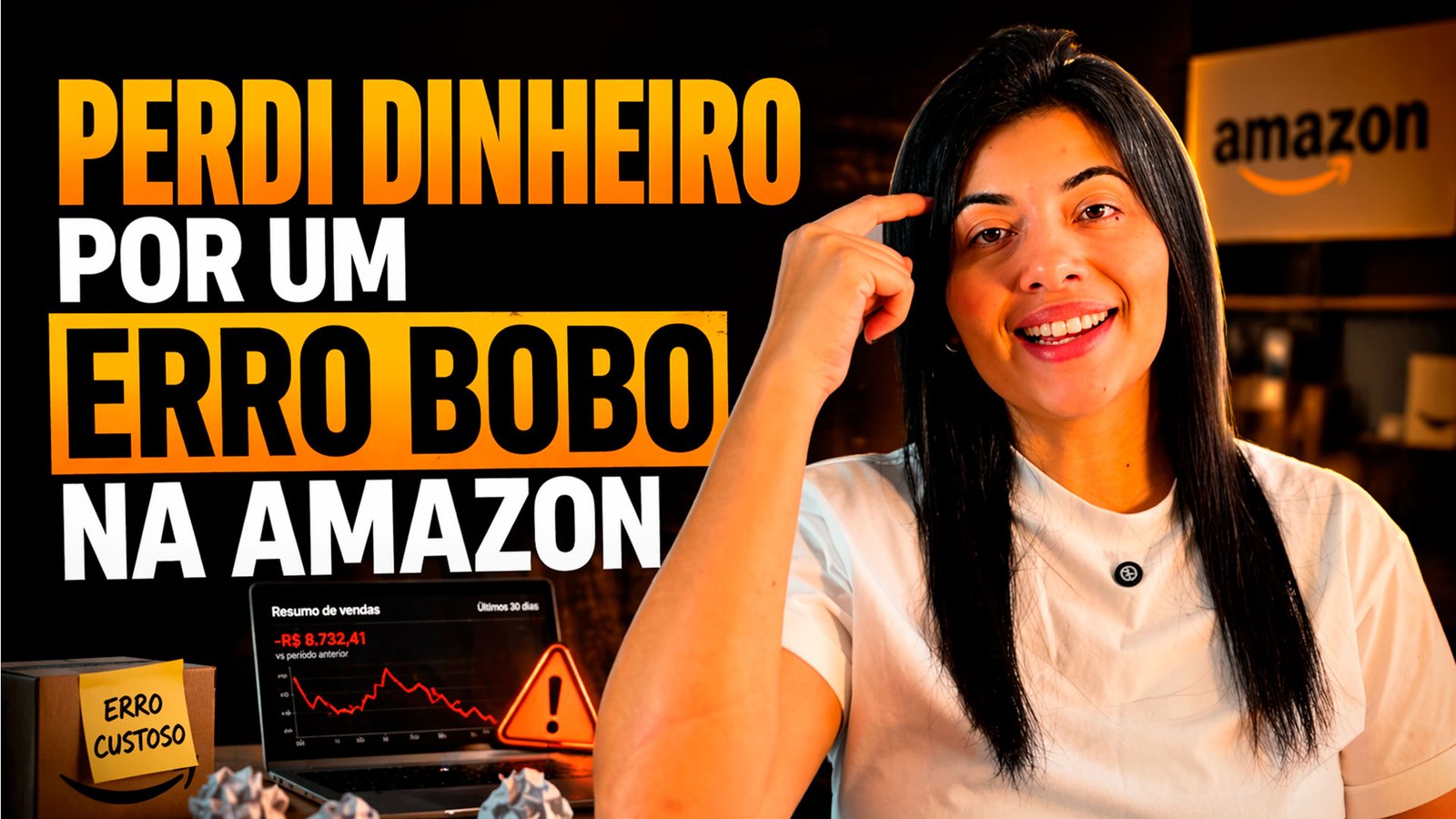 Ariadne Sousa explicando o erro na Amazon que travou estoque e gerou prejuízo de R$ 35 mil
